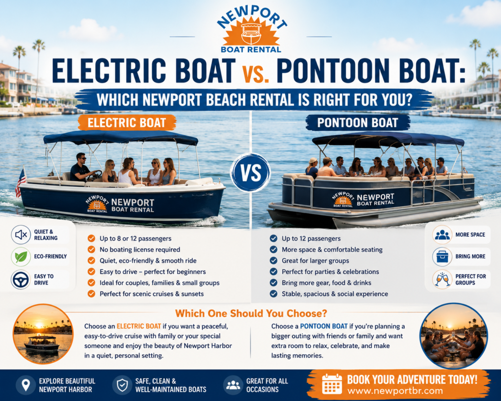 Electric vs. pontoon boat rentals