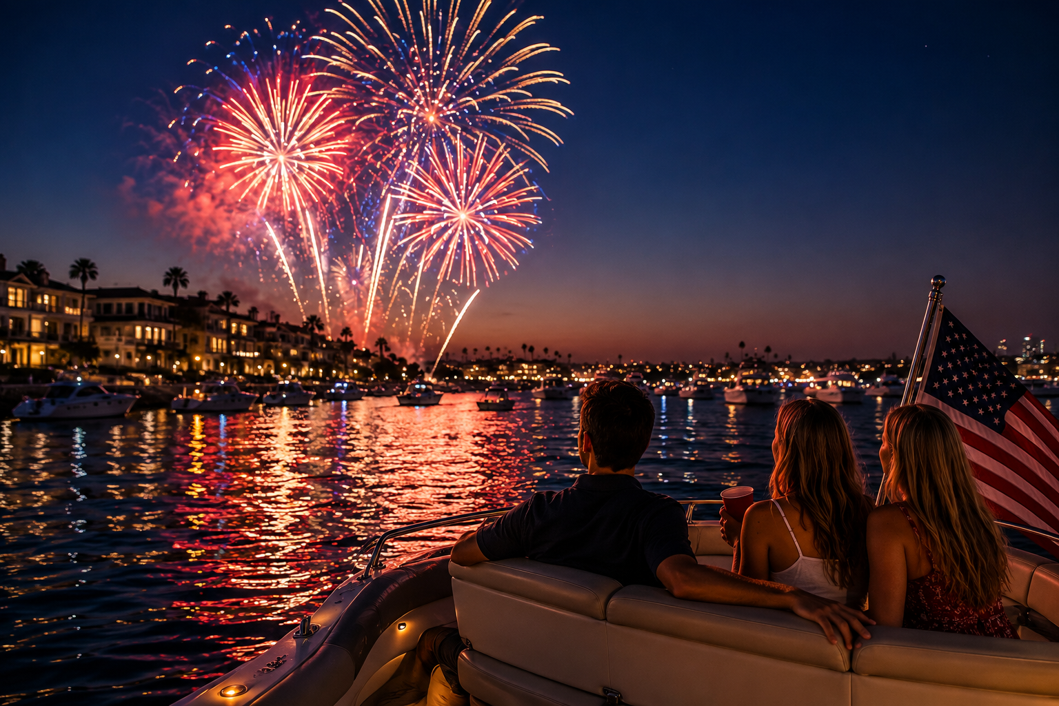 Fireworks Newport Harbor