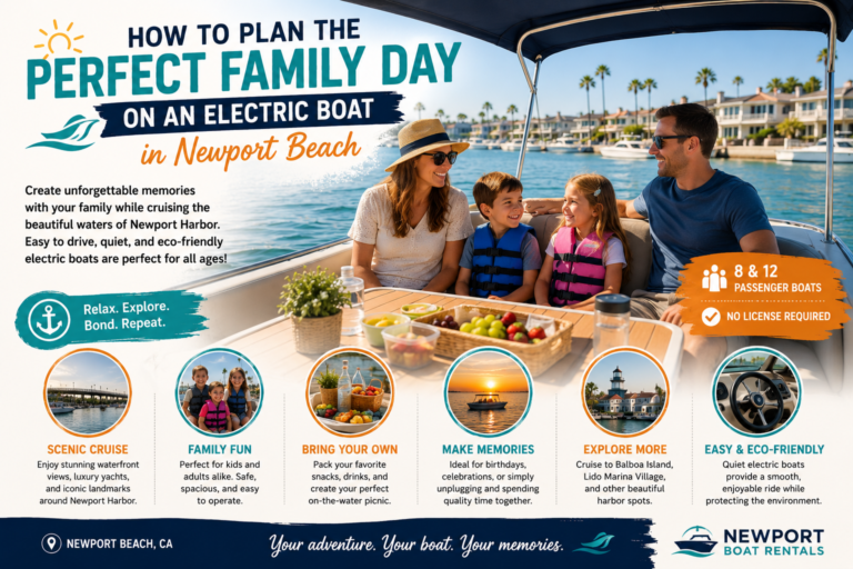 Family fun on an electric boat