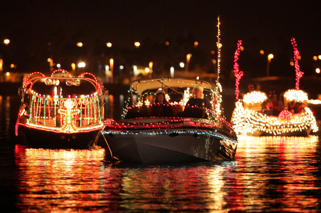 Newport beach Christmas boat parade